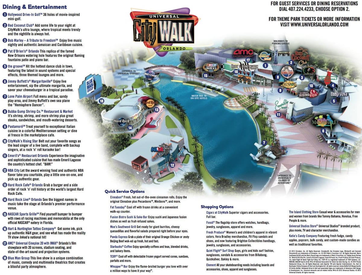 Universale Orlando citywalk hartë