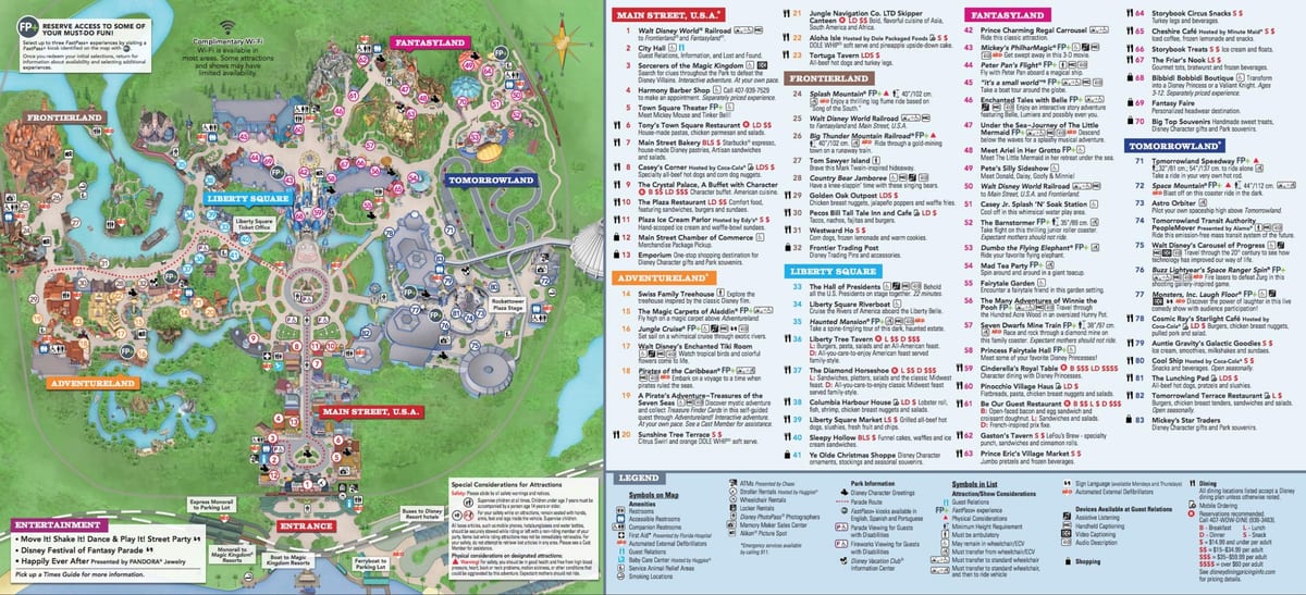 Disney World Magjike Mbretërinë hartë