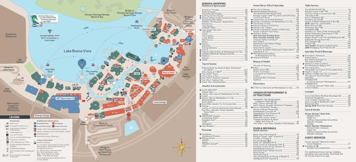 harta e Disney springs