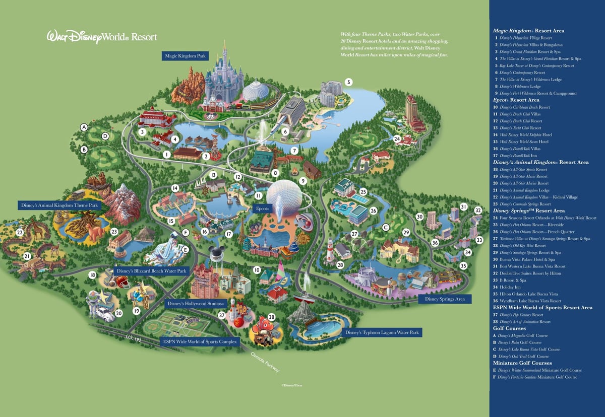 Disney World resort hartë