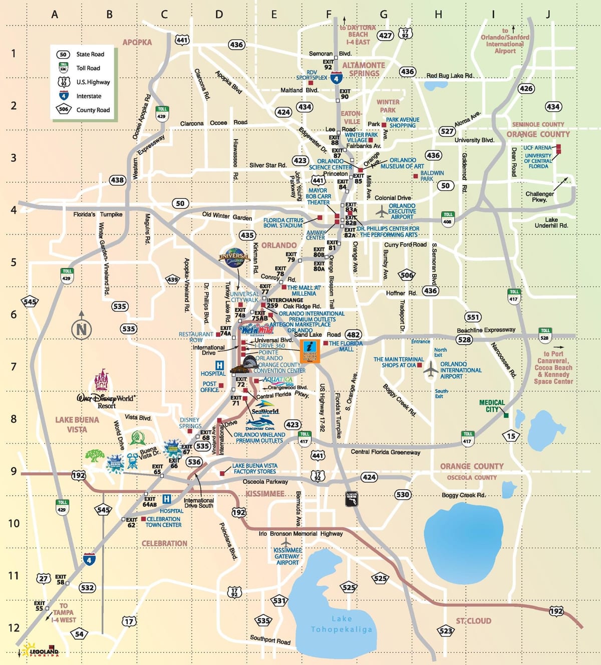 Orlando Florida në hartë