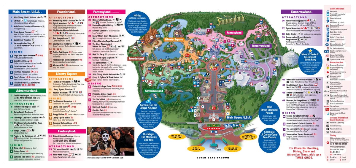 Disney hartë të Botës Mbretëria Magjike