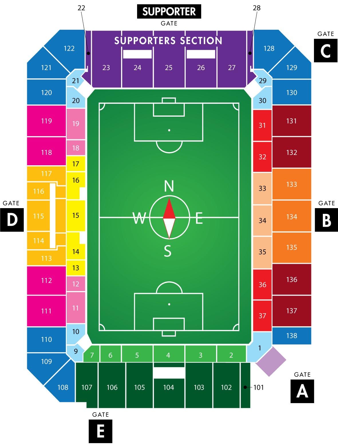Orlando qytetin e futbollit në stadiumin e harta
