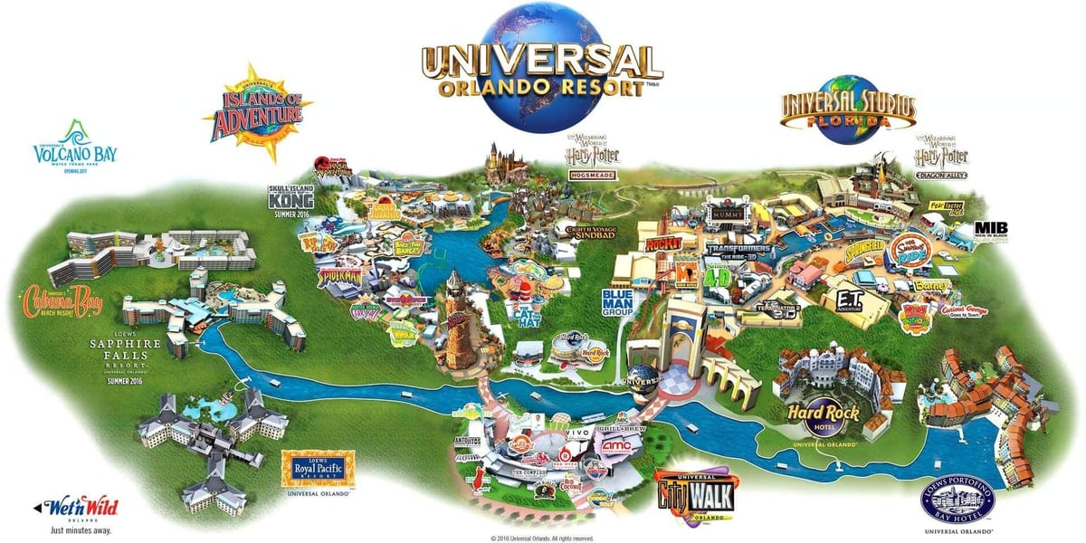 Universal Studios hartë Orlando